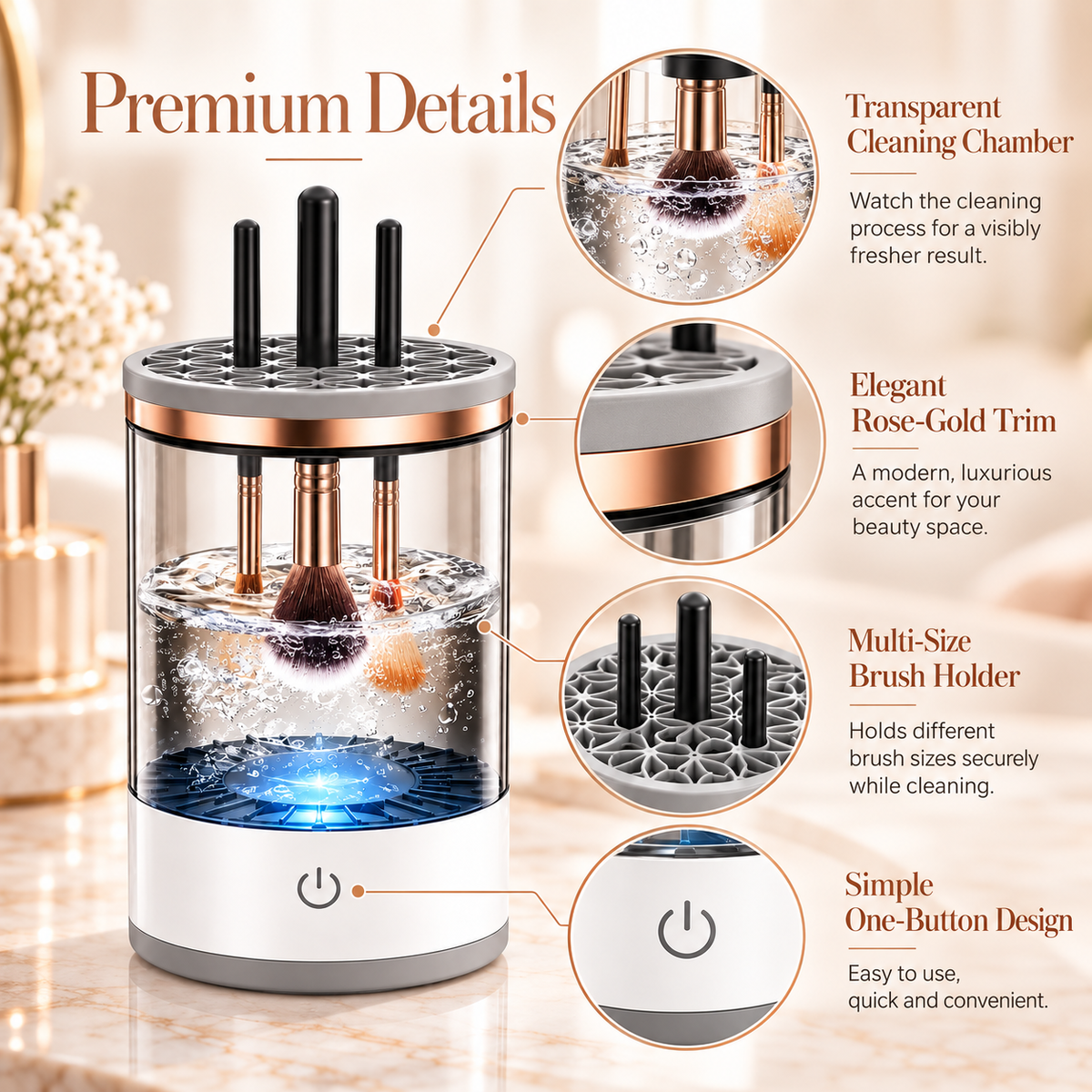 Veyora Automatic Makeup Brush Cleaner